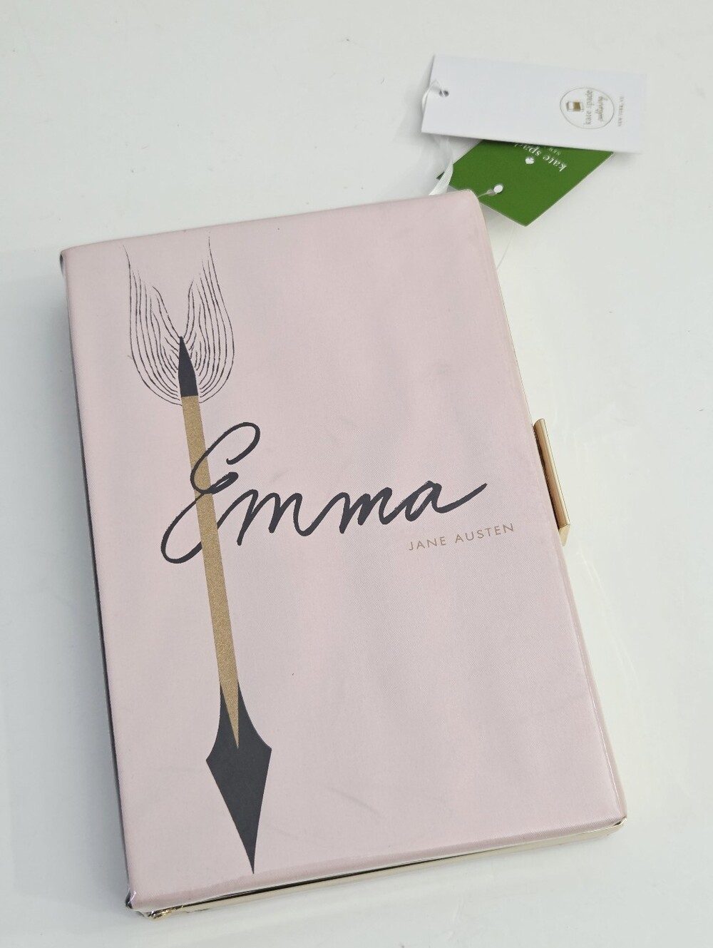 NWT *FLAWS* KATE SPADE EMMA JANE AUSTEN BOOK CLUTCH BAG